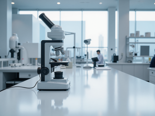 现代化实验室内部，精密检测设备，科研人员操作土壤检测仪器，高科技工作环境